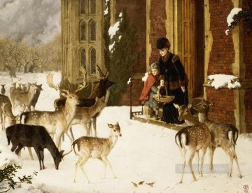 Animal Painting - ciervo y las hermanas de la caridad